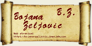 Bojana Zeljović vizit kartica